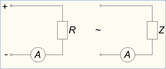 Схема подключения амперметра
